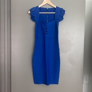 NWT ROYAL BLUE BODYCON BANDAGE DRESS, S